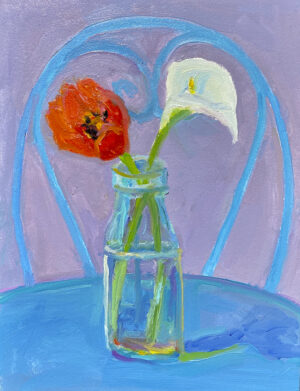 Red Tulip, White Lily